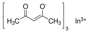 Indium (III) acetylacetonate - CAS:14405-45-9 - Indium(III) acetylacetonate, 2, 4-Pentanedione indium(III) derivative, Indium(III) 2, 4-pentanedionate, In(acac)3